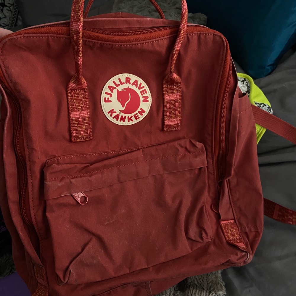 Fjallraven Kanken Deep Red Folk Pattern Ba…
